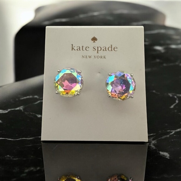 Kate Spade Silver Iridescent Stud Earrings - Picture 3 of 5